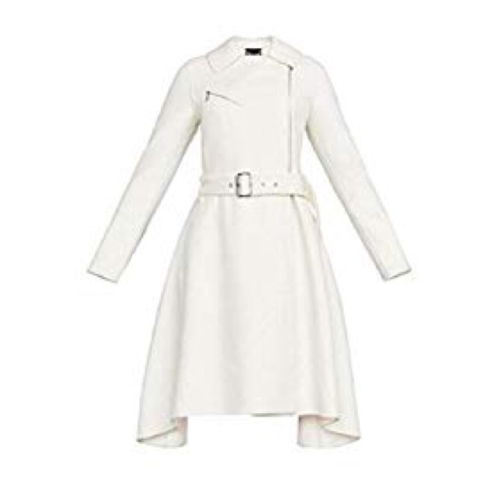 BCBGMAXAZRIA White Ryan Coat rare cashmere size XS! Elegant & chic